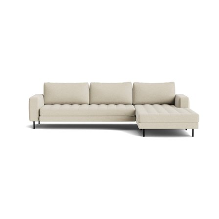 Rouge XL Chaiselongue-Sofa, rechts, Monza Creme, minimalistisches Design, hoher Komfort, modernes Ecksofa für das Wohnzimmer, 89cm Höhe.
