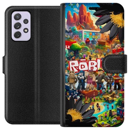 Kompatibelt Plånboksfodral till Samsung Samsung Galaxy A52s 5G Roblox äventyrsvärld full av figurer, färgstarka spelmiljöer och actionfyllda bygg