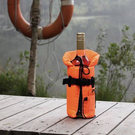 Redningsvest til vinflaske