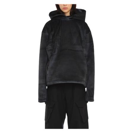 Y-3 Velvet Spacer Zine Hoodie Sort, Dame