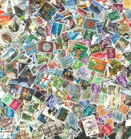 England - Frimærkepakke - 1500 forskellige