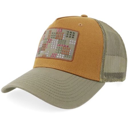 Upfront - Beige trucker Keps - Dan Cap Cognac A-frame Trucker @ Hatstore