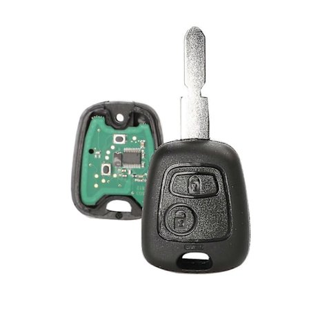 Fjernbetjent bilnøgle 433mhz Id46 integreret chip til Peugeot 107 Citroen C1 C3 Toyota Aygo 2005 2006 2007 2008 2009-2014 [DB]