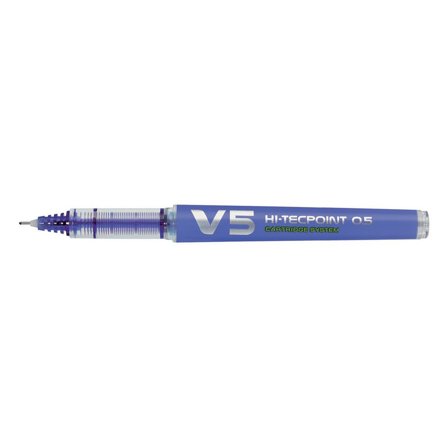 PILOT BEGREEN Bläckkulpenna, Begreen Hi-Tecpoint V5 rollerballpenna med stift, extra tunn spets på 0,5 mm, blå - Lyreco - Kontorsmaterial - Pennor - 