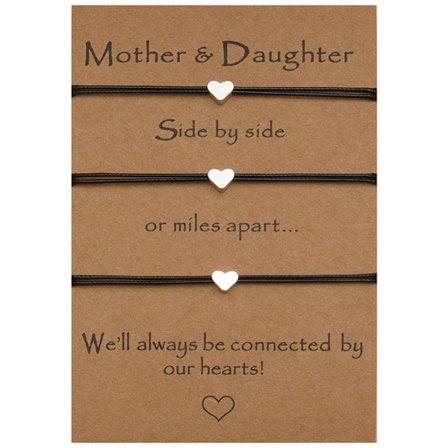 2/3 st/set Pinky Promise Armband Hjärta Rep Kedja Avstånd Flätad Armband(3PCS)