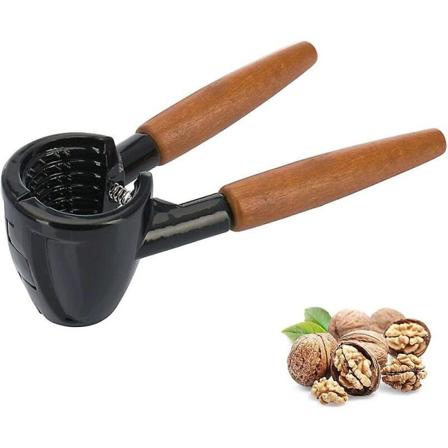 Pähkinänsärkijä ja samppanjapihdit, sinkki/painevalettu puu, pituus: 16,8 cm, Professional Winning Nut, ruskea/musta, 33264470