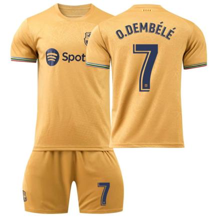 22-23 Barcelona jalkapallopaita Messi No. 10 No. 9 Lewandowski 8 Pedri 17 Aubameyang paita lasten puku No socks size 7 Children's size 16
