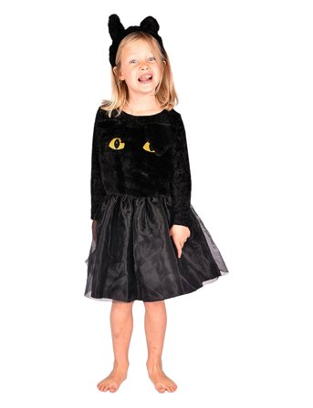 Den goda fen Cat Dress - Black - 110-116