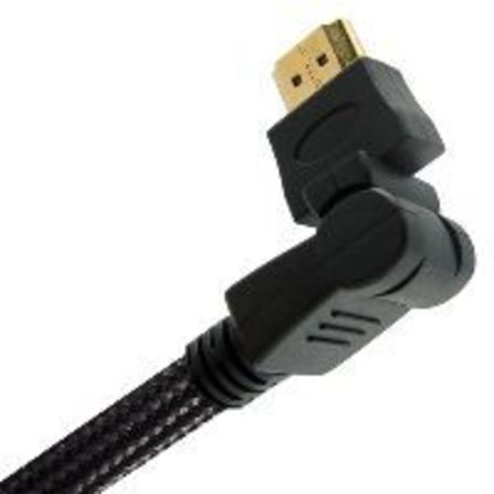 HÖGHASTIGHET ROTERANDE HDMI-KABEL MED ETHERNET 1,80 M