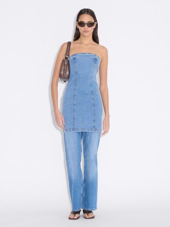 Holzweiler Kristin Short Denim Dress - Mid Blue - Women's - XS