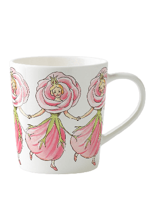 Design House Stockholm Elsa Beskow Mugg 40 cl with handle Rose Glas Rosa 9,5X8