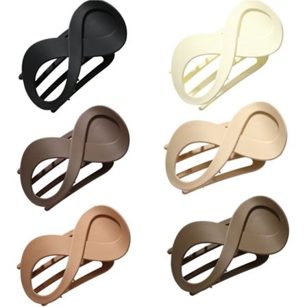 Hårnål 6 Stykker Hårklemme Hårtilbehør Sidekam Hårtilbehør Bryllupshårklemmer Kvinder Retro Buede Flade Klemmer Flad Klo Klemme 9cm x 5cm Og