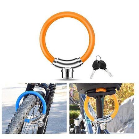Cykel Lås Ringlås Tyverisikring Lås Cykel Bærbar Mini Sikkerhed (orange)