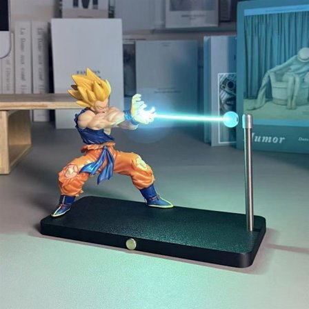 Dragon Ball Goku Kamehameha Natlampe, Anime LED Dekorativ Bordlampe, Udsøgt Dynamisk Samlerobjekt, Gave til Fans og Børn
