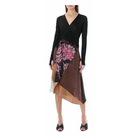 Marine Serre, Long Sleeve Dress Zwart, Dames, Maat:L