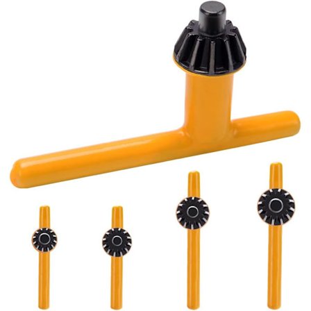 4 stk. Drill Chuck-nøkler, Chuck-nøkkel for elektrisk drillklemmeverktøy, elektrisk drill Chuck-nøkler med