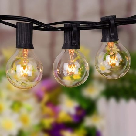 LED lyskæde udendørs 30m – vandtæt dekorativ lyskæde med 90 glødepærer til terrasse & have_TF_TF