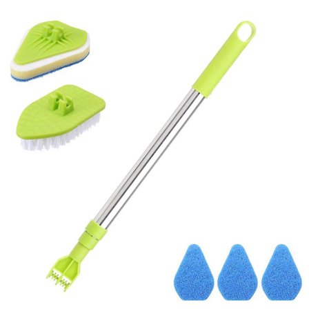 Utbytbar huvudrengöringsverktyg Ergonomisk kakelrengörare Teleskopisk