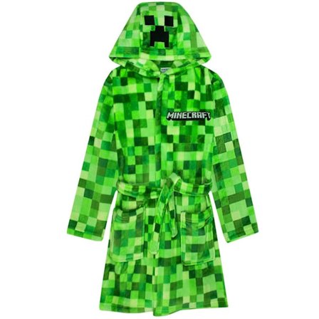 Minecraft Creeper Pixel Badekåpe for Gutter 11-12 År Grønn [JUN] Grønn 11-12 År{wh}