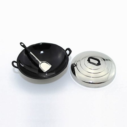 Dockskåp Matlagnings Tillbehör Miniatyr Gryta 4 4 4