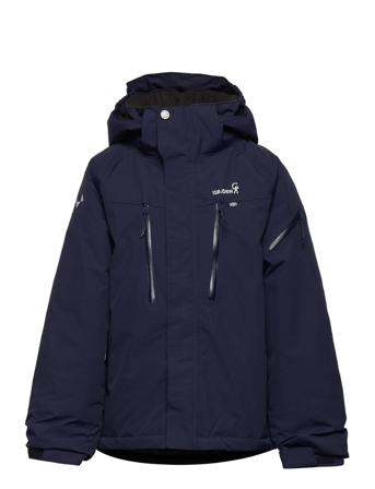 Helicopter Winter Jacket Kids Saffron 110/116 Outerwear Snow/ski Clothing Snow/ski Jacket Navy ISBJÖRN Of Sweden