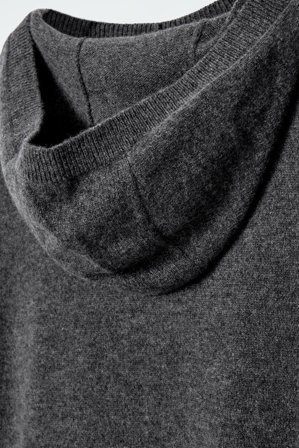 COS Women's Vestido Largo De Lana Merino Con Capucha Dress Jumper in Gris