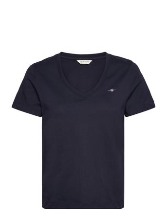 Reg Shield Ss V-Neck T-Shirt GANT Blue