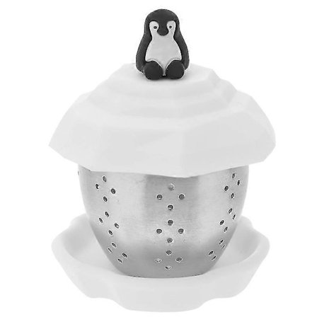 Rostfritt Stål Teinfuser Filter Pingvin Te Sil Te Filter Te Läcka Te Art Verktyg För Hemmet (vit) (FMY)