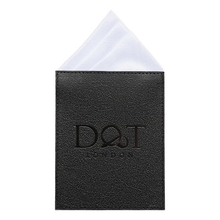 Hvit Enkel Twill Ferdigbrettet Lommetørkle Én Spiss