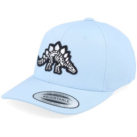 Kiddo Cap - Blå adjustable Keps - Kids Stegosaurus Skeleton Patch Carolina Blue Adjustable @ Hatstore