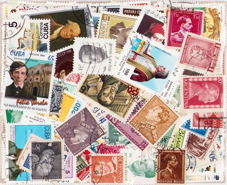 Berømte personer - 250 forskellige stemplede frimærker