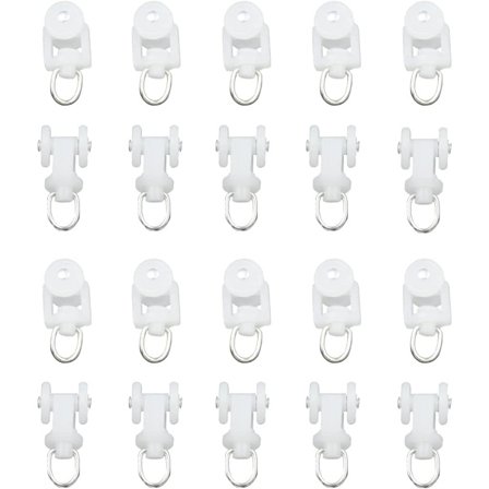 Verhokisko pyörät, rullaverhot aaltopahviverhoille, taitettavat verhokiskojuoksut, 20 kpl valkoinen 29 mm