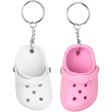 2 STK Mini Sko Nøglering til Nøgler Sko Nøglering Hvid Pink Bil Nøglering til Kvinder Børn Nøgleringe Kvinder Søde Nøgleringe Sjovt Biltilbehør
