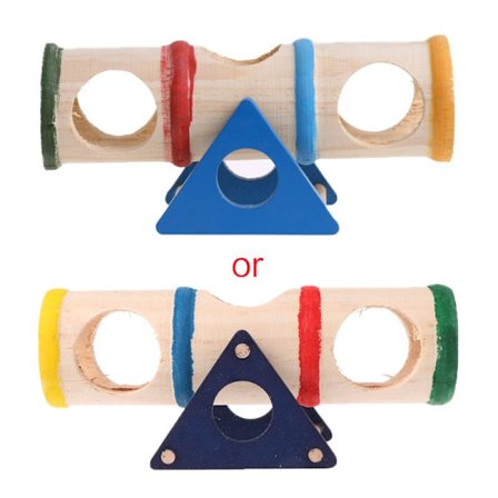 Træ Hamster Legeplads Platform Gnavere Legetøj Natural Living Hideout Tunnel Legetøj