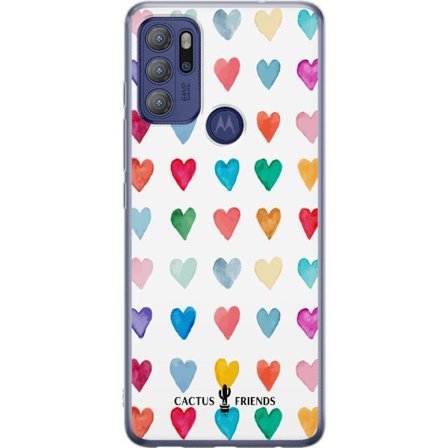 Kompatibel Mobilcover til Motorola Motorola Moto G60S Cactus and Friends - Watercolor Love Grid