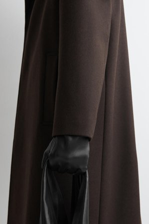 COS Men's Cashmere-Lined Leather Gloves in Black