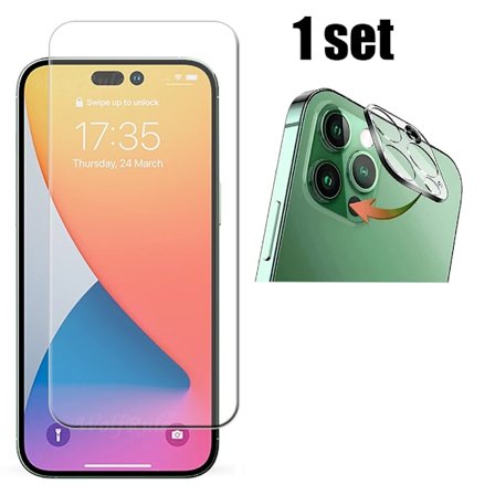 Dubbel Säkerhet - Skärm- & Kameralinsskydd för iPhone 16 Pro