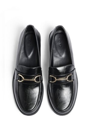 NA-KD Loafer mit runder Zehenpartie - Flache Schuhe - Schwarz - EU 38