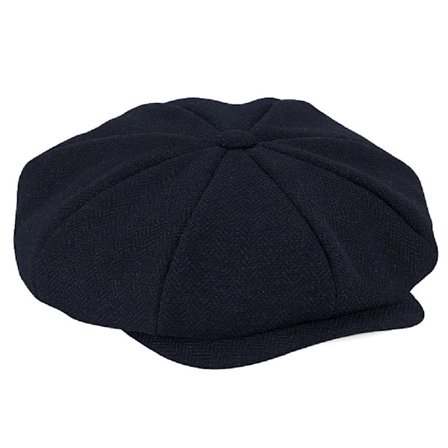 Beechfield Unisex Vuxen Heritage Baker Boy Cap L/XL Marinblå Herringbone
