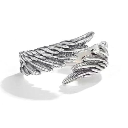 Angel Demon Wing Couples Rings for Women Hip Hop Rings Open Rin
