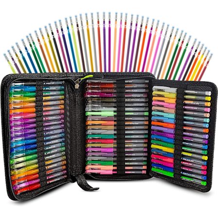 120 Färg Gelpennor Set