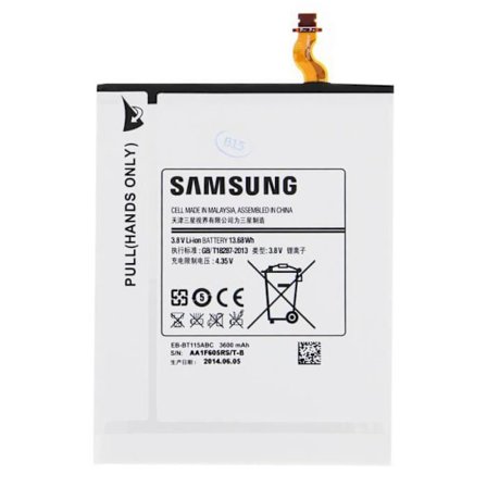 Original Samsung Galaxy Tab 3 Lite T110 Batteri - 3600 mAh EB-BT115ABC - Vit SAMSUNG