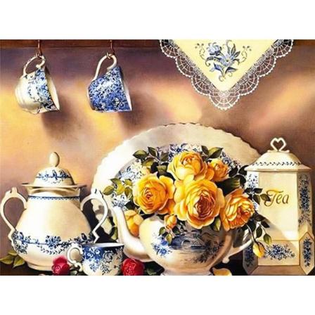 Full 5d Diy Diamond Painting Cross Stitch Flowers Rhinestone Bro Som På Bilden 1 60x80cm