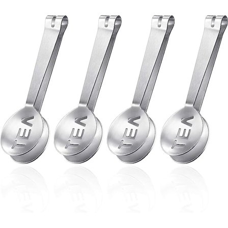 Teepussin Puristin Ruostumaton Teräs Teepussin Pihdit Hopea Teepussin Siivilä Leikkuri Teepussin Lusikka Lehtien Irrottamiseen, Jääpalan Pihdiksi, 