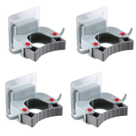 4 stk. Kosteskaftholder Lim Kosteskaftholder Veggmontert Mop og S