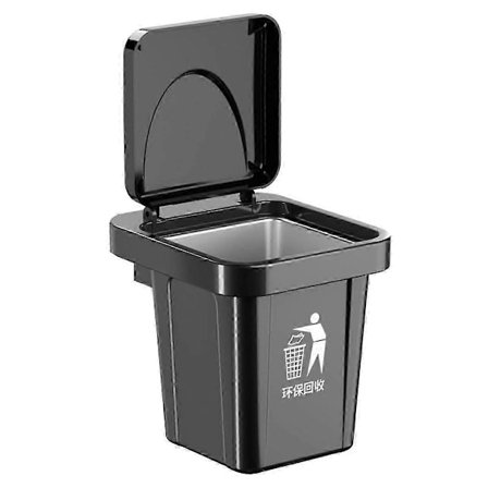 Väggmonterad askkopp i rostfritt stål med lock, formad som en papperskorg, asksäker, stansfri för badrum, vardagsrum, A