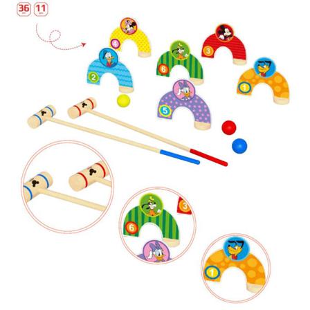 Disney Wood Mickey Croquet- Cricketspel Multifärg
