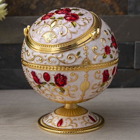 Bærbar askebæger med låg vindafvisende retro metal dekorativ