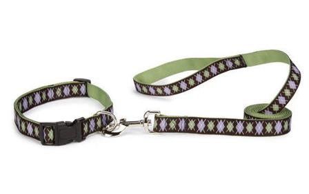 Academy Argyle Koppel - Grön - Textilkoppel, Rullkoppel, Draglinor, Läderkoppel, Långlinor, Flexikoppel på Doggie.se