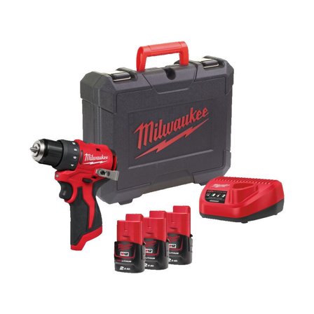 Milwaukee M12 BLDDRC-203C Bore-/Skruetrækker med batteri og oplader, Maskiner